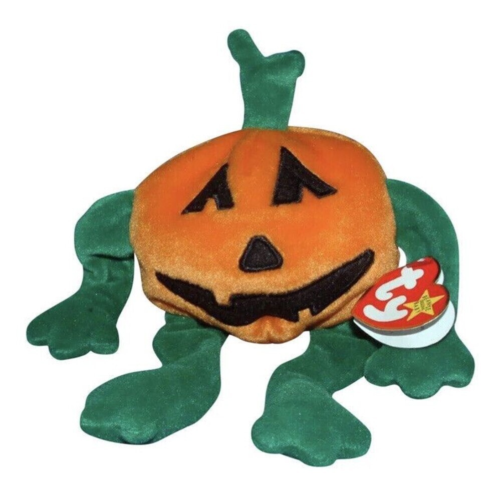 Ty Beanie Baby Pumkin 1998  Halloween Plush Stuffed Animal Toy Vintage